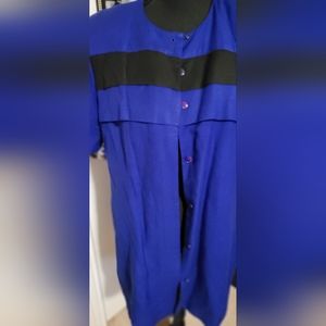 Kasper dark blue short sleeve jacket